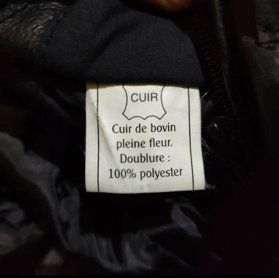 【期間限定格安セール中】レザージャケット ブラック 8'90s フランス軍 希少