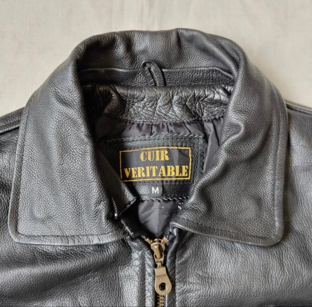 【期間限定格安セール中】レザージャケット ブラック 8'90s フランス軍 希少