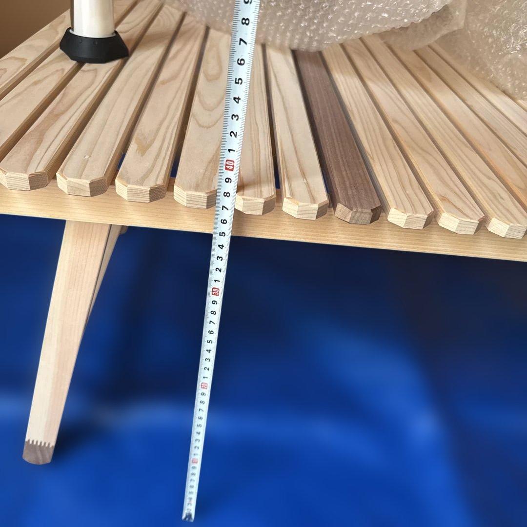 196 ヒノキ　キャンプテーブル　KUROSON370