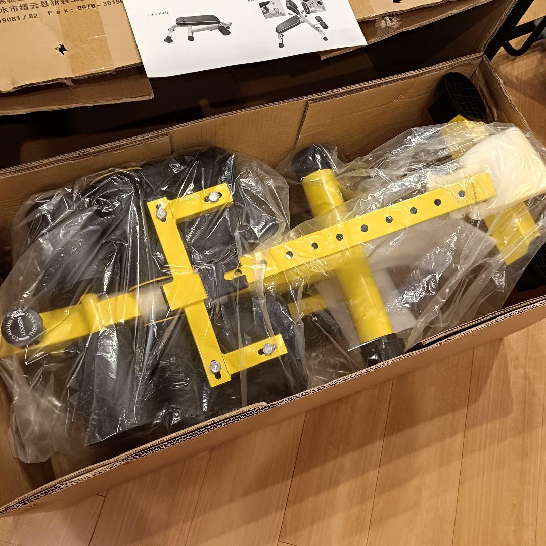 未使用品　ローマンチェア 背筋 腹筋 筋トレ ベンチ イエロー DONIUZ
