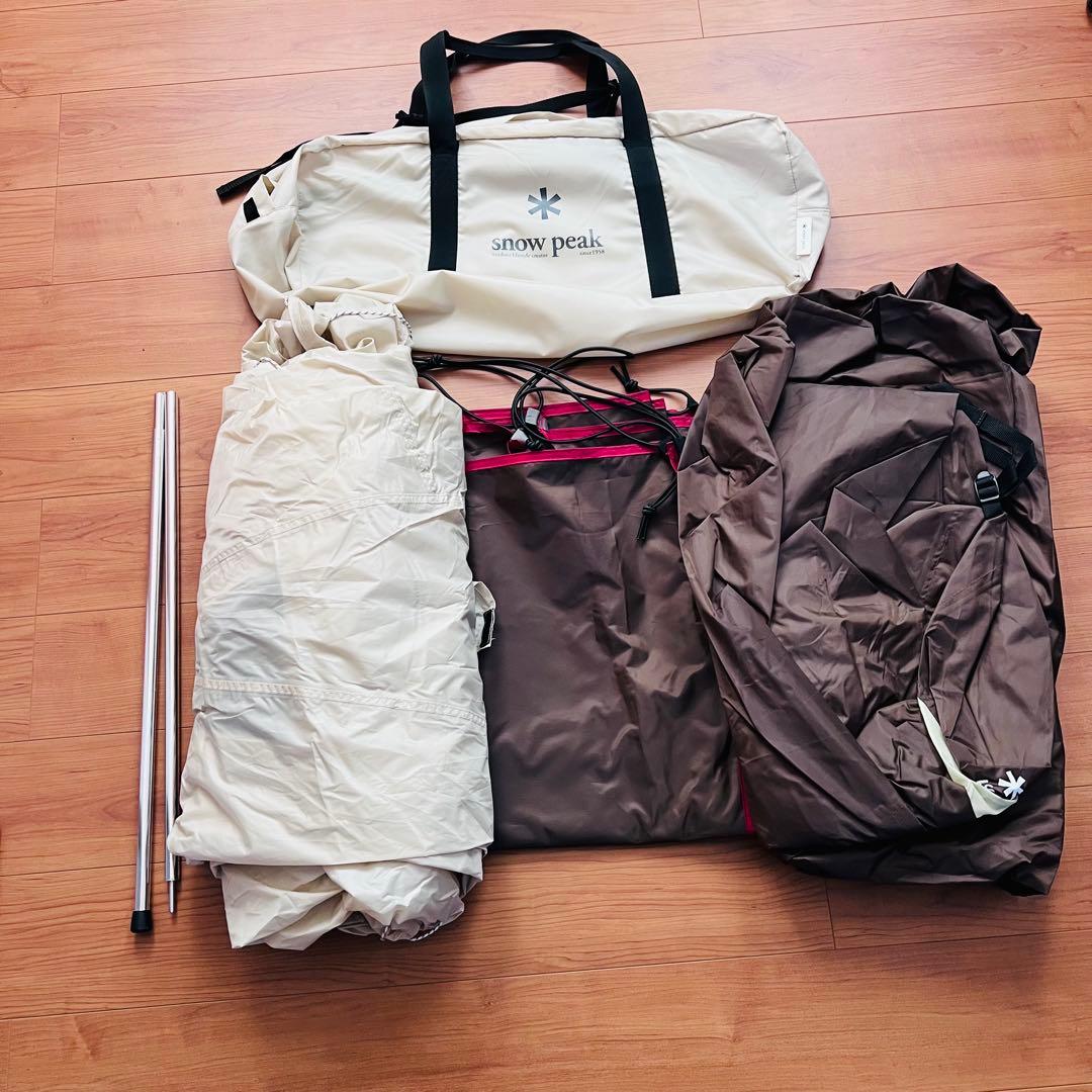 美品  peak タープエクステンションテント4アイボリー