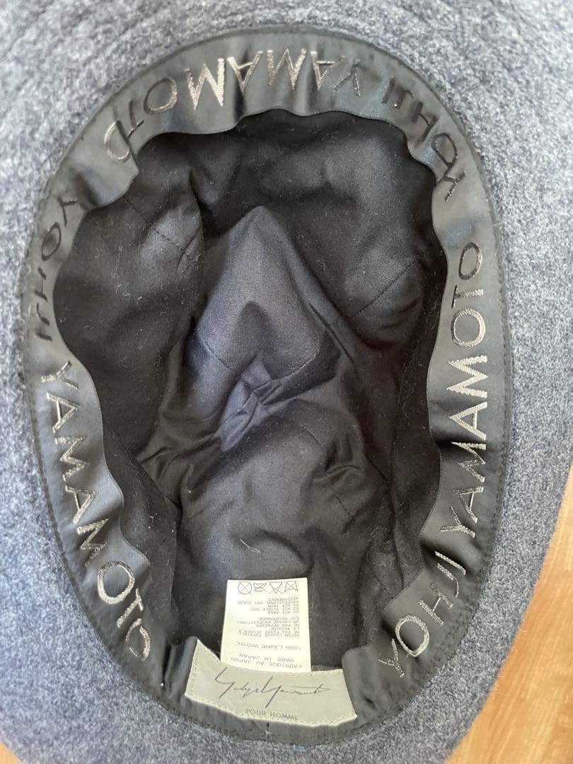 Yohji Yamamoto グレー フェルトハット ウール 帽子 防寒