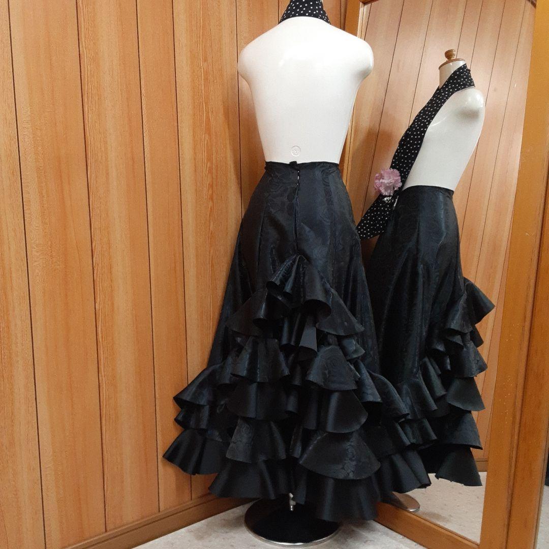 フラメンコ衣装　☆ファルダのみ ブラックファルダ♡