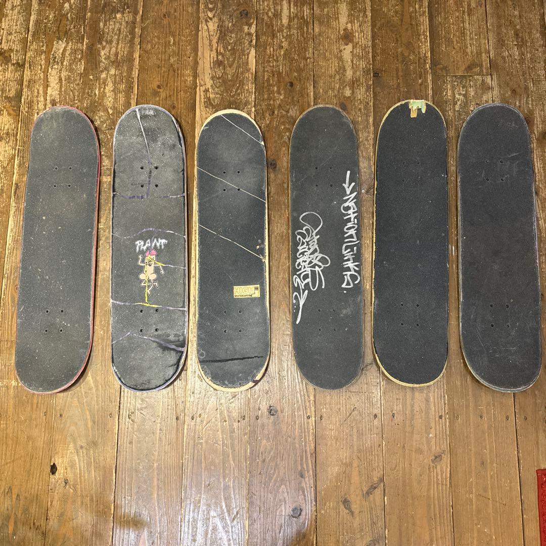 スケボー　廃デッキ　6枚セット　DIY サイズミックス