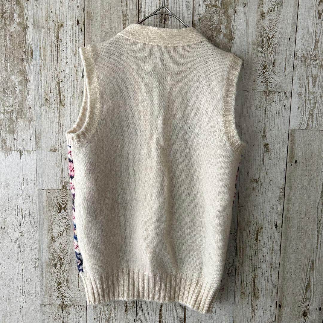 ジャミーソンズ　JAMIESON'S ニット　ベスト　ボーダー　ウール100%