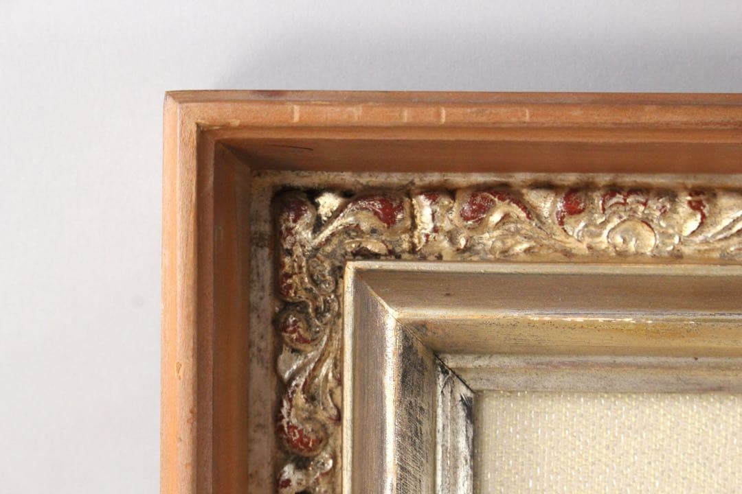 No4833 額装　川村嘉久「能登晴るる」　油彩画　F6号　昭和49年　送料無料