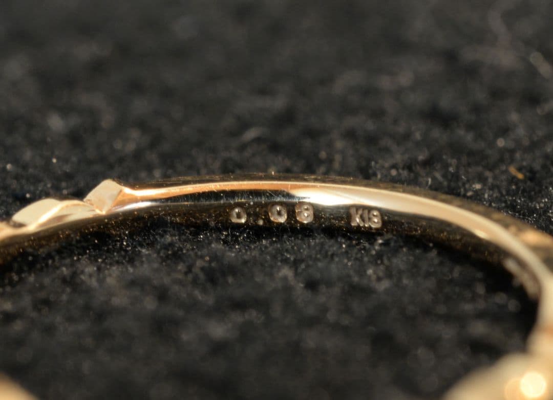 【agete】アガット　ダイヤリング【K18PG】