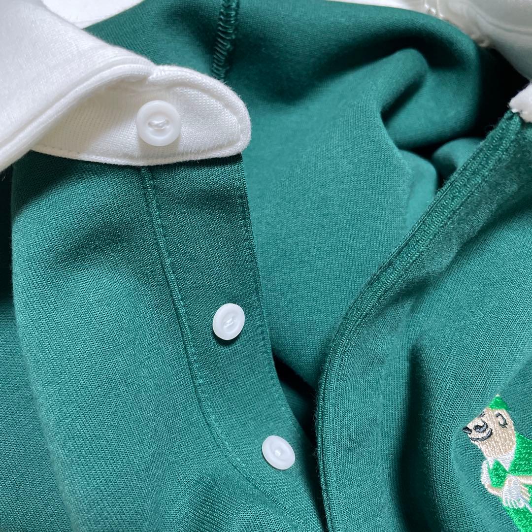 【新品】adidas ゴルフウェア　XL 長袖ポロシャツ　襟付き　グリーン