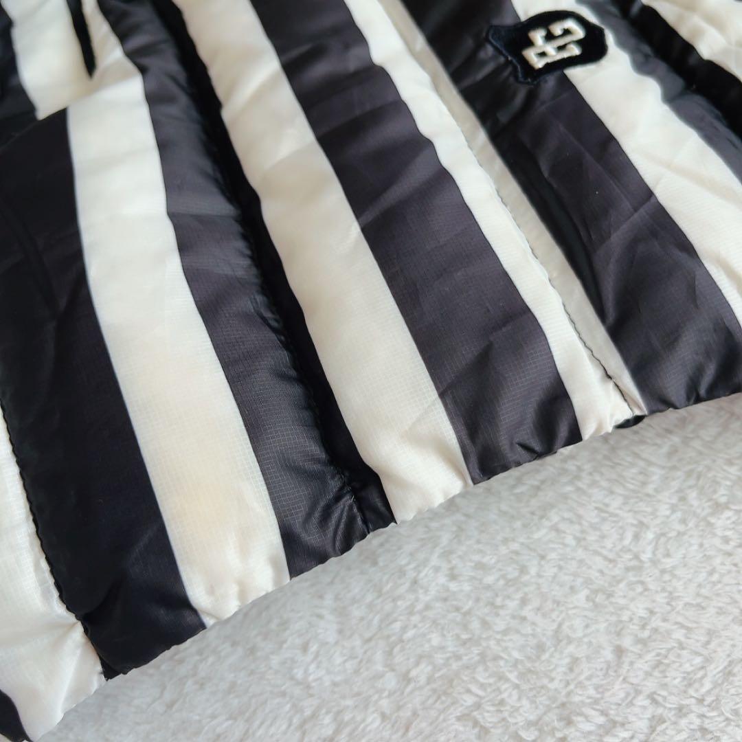 美品　パーリーゲイツ　ダウン　ベスト　ボーダー軽量　コンパクト　収納