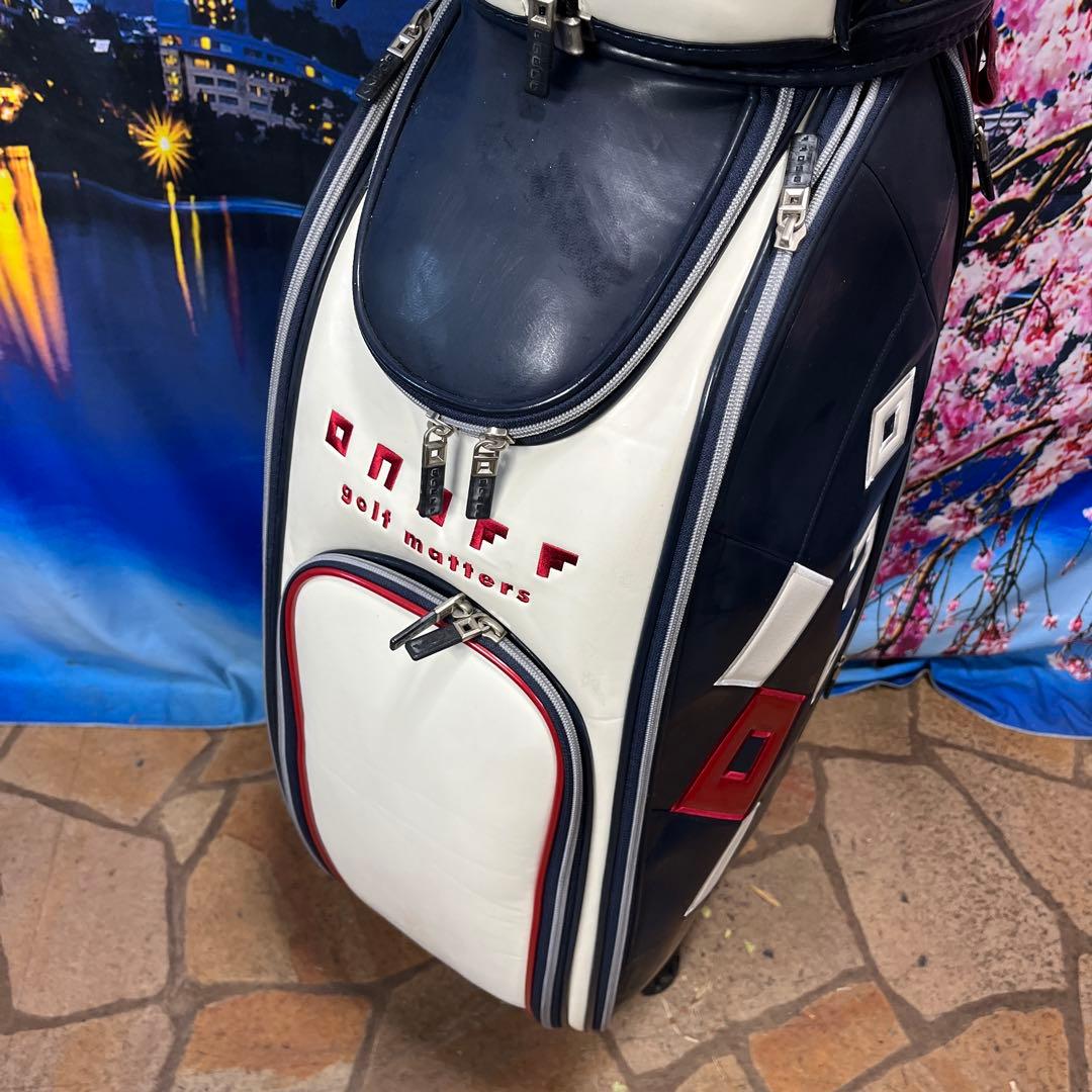 寶BT-1060 onoff ナイロン ネイビーホワイト キャディバッグ