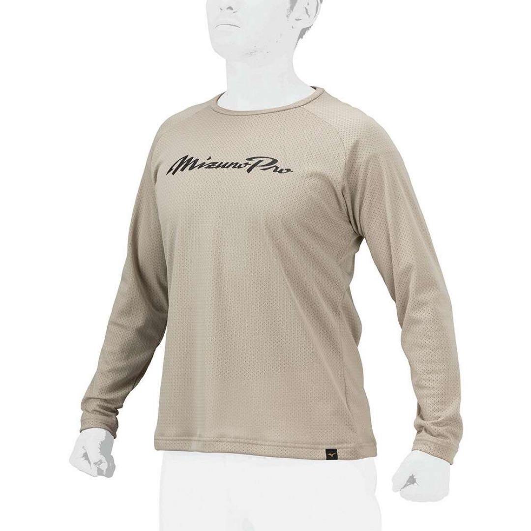 【ミズノプロ】 KUGEKI ロングTシャツ カーキ XO 12JABT76