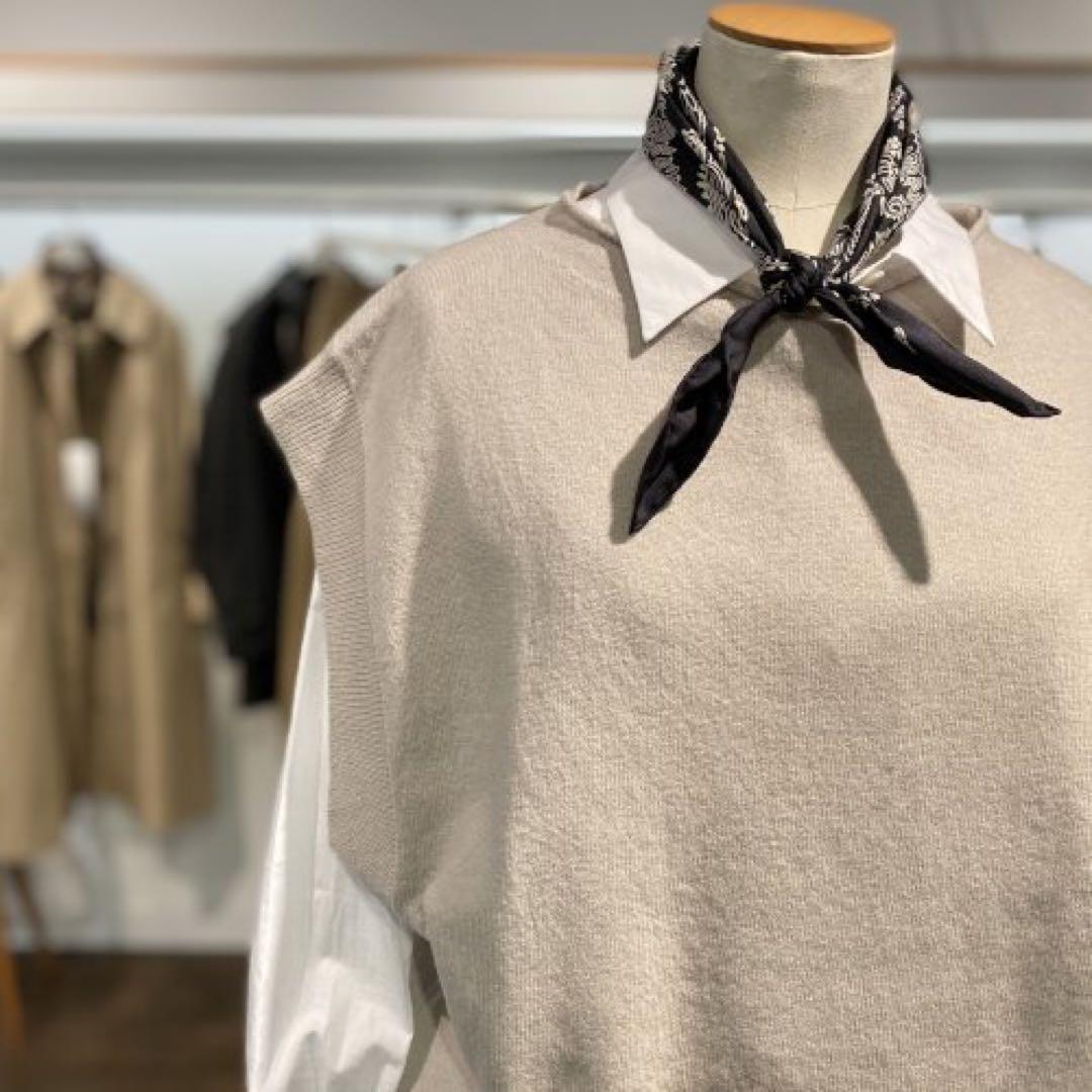 マーガレットハウエル ウール カシミヤ スリップオーバー　ニットベスト