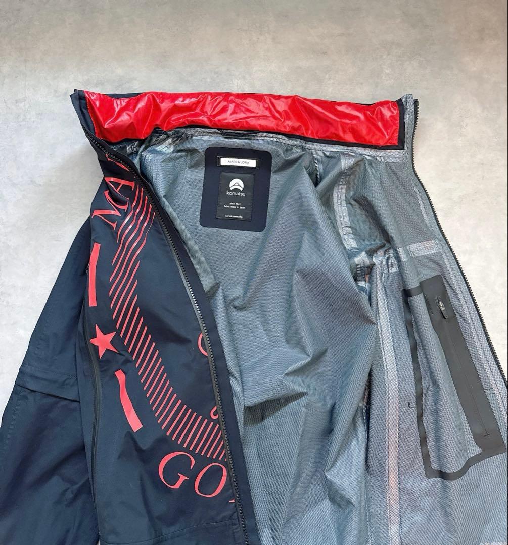 美品 ★ MARK&LONA セットアップ レインウェア パーカー パンツ 黒