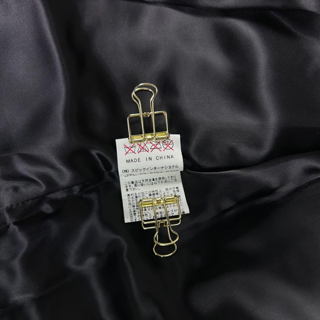 上質山羊革☆The twelve 激渋ブラック！細身レザーダウンベスト 48