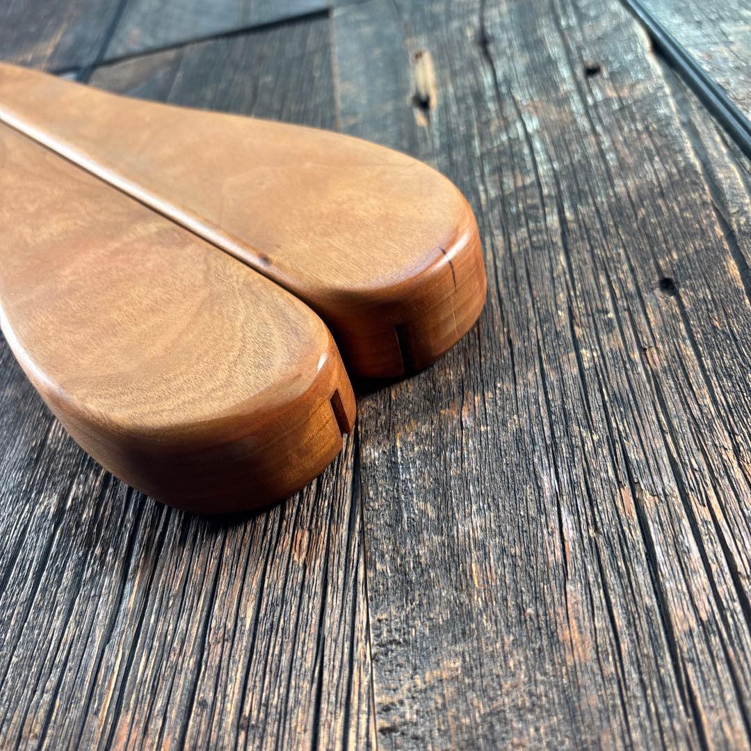 カーミットチェア　銘木　アームレスト　肘掛け　ハンドメイド　チェリー材　未使用品