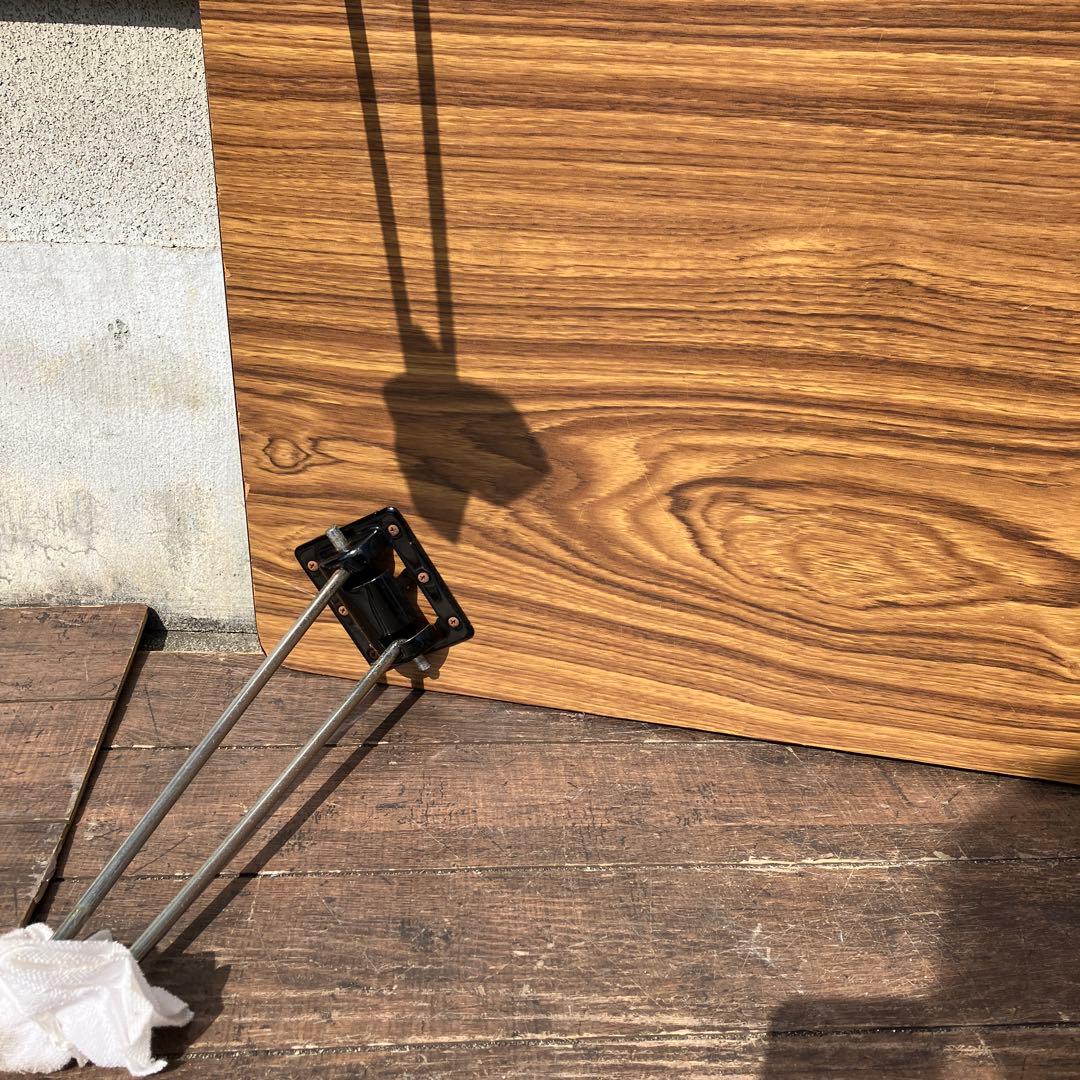 A-4 昭和レトロ 折りたたみテーブル 文机 作業台 当時物 アンティーク