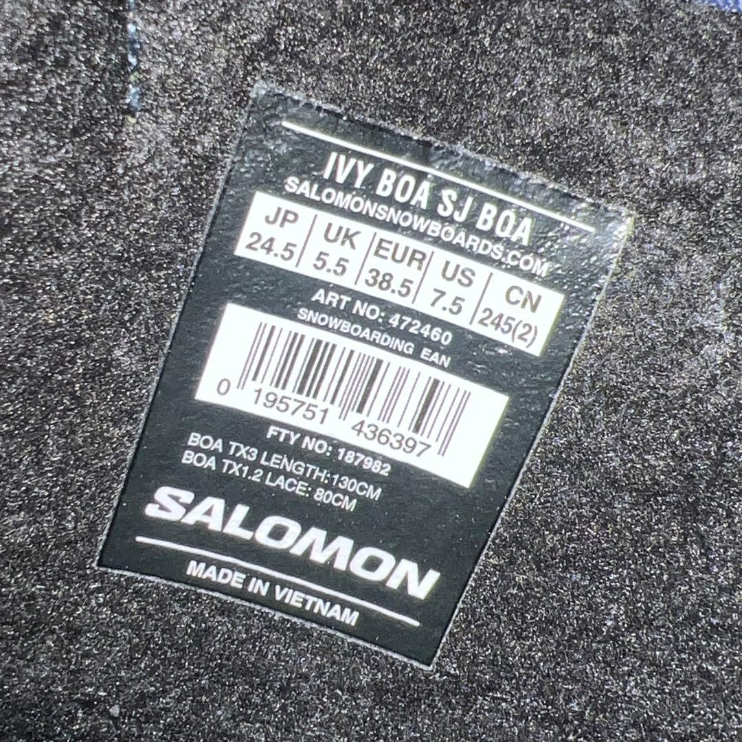 7-8回使用 24.5cm SALOMON IVY SJ BOA スノボブーツ