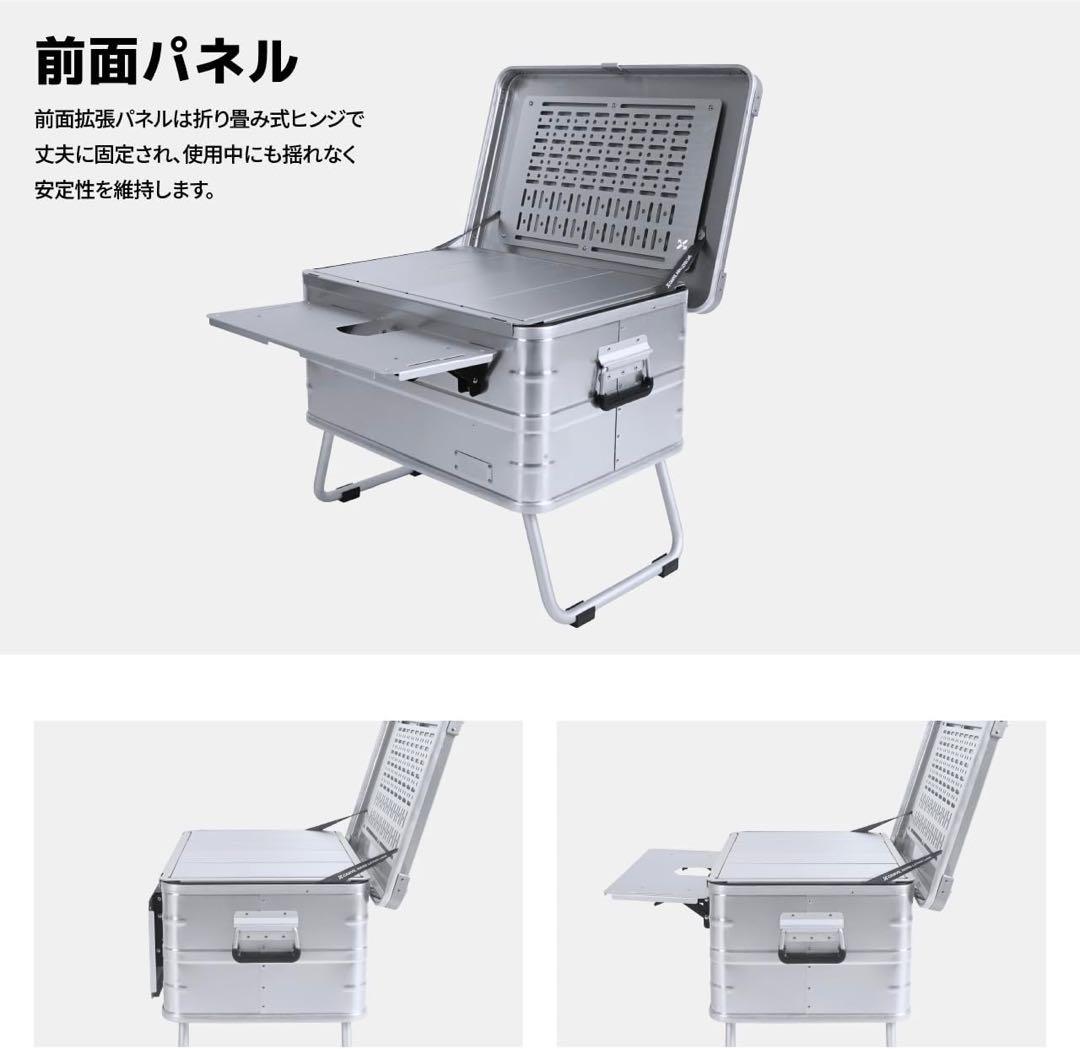 ワ*ー様 CAMVIL(ケムビル) アルミコンテナ カスタム 60Ｌ シルバー