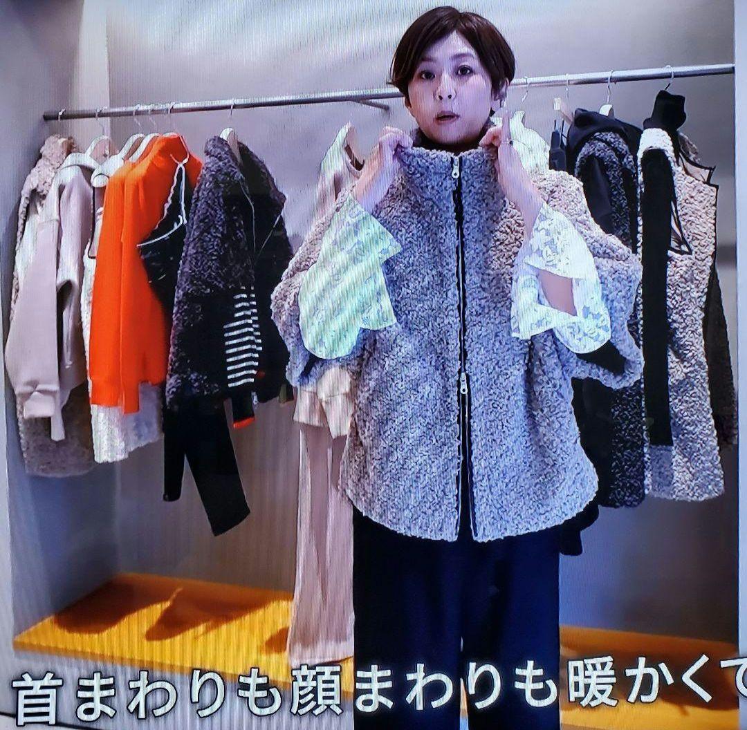 three dots プードルボアポンチョベスト　スリードッツ　エコファー