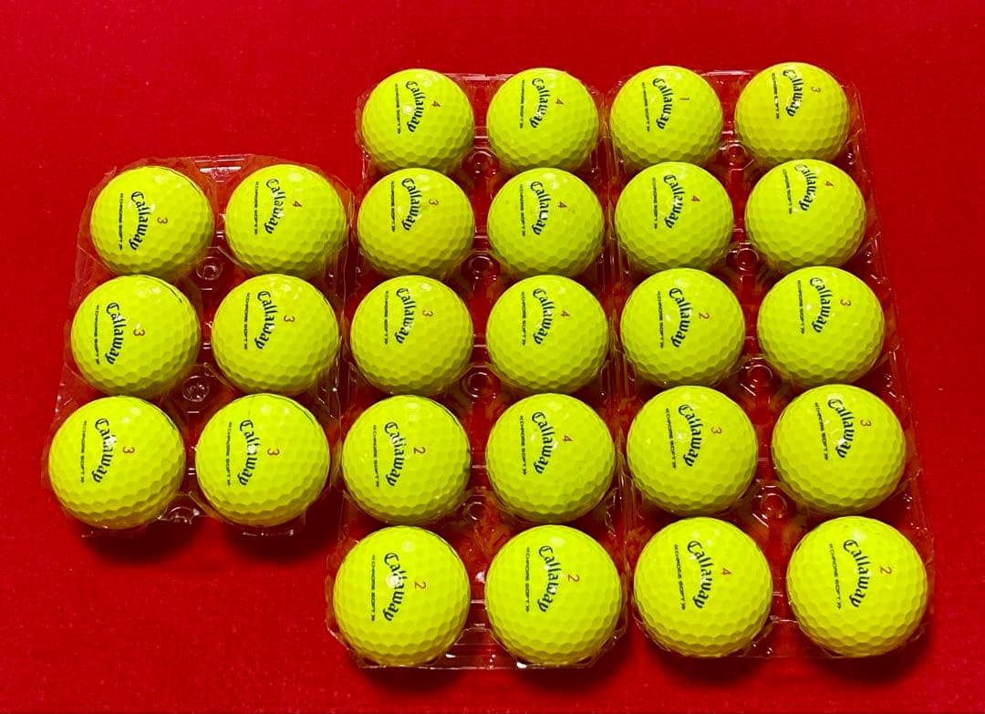 M142【中古ボール】キャロウェイ/クロムソフト/トリプル/ 26個黄色