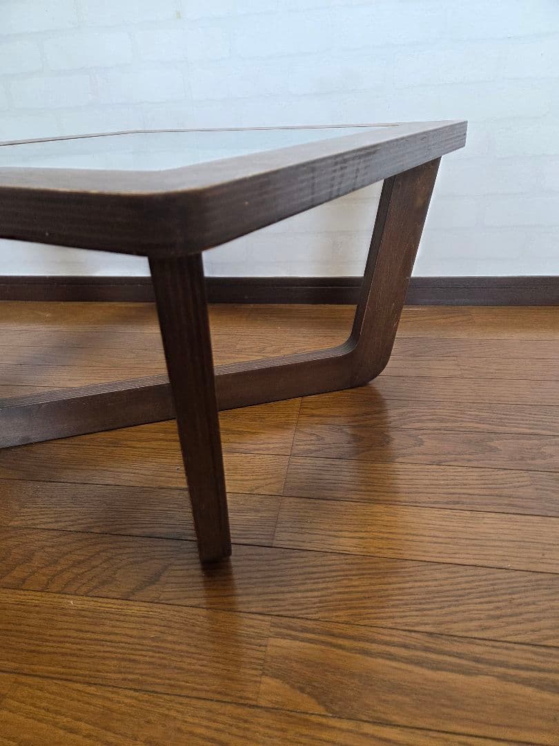 木製家具、ガラストップセンターテーブル、ローテーブル、