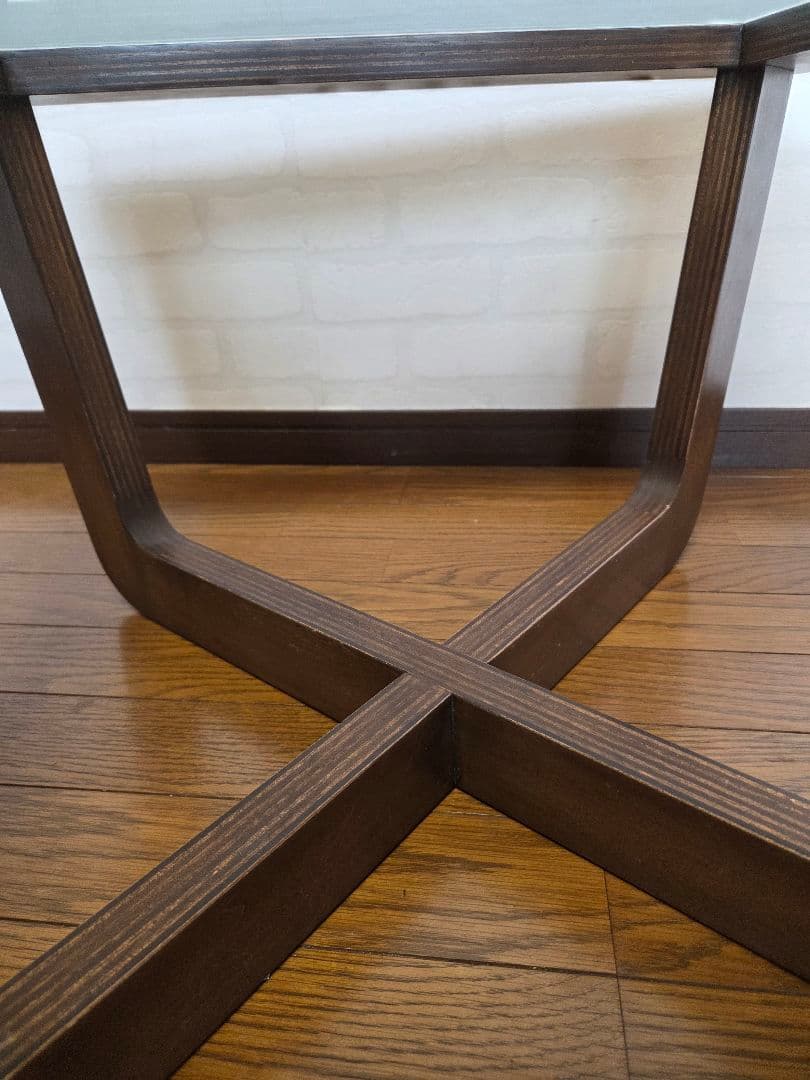 木製家具、ガラストップセンターテーブル、ローテーブル、