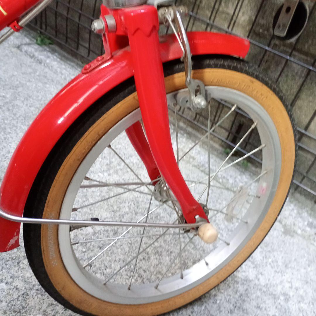ブリジストン 幼児用自転車 HACCHI 16インチ バスケット付き 赤