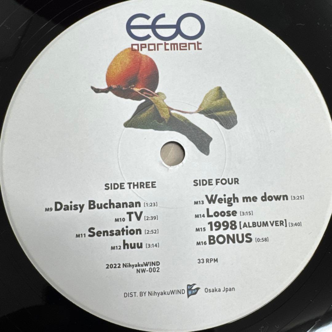 ego apartment EGO APARTMENT 2LPレコード新品同様