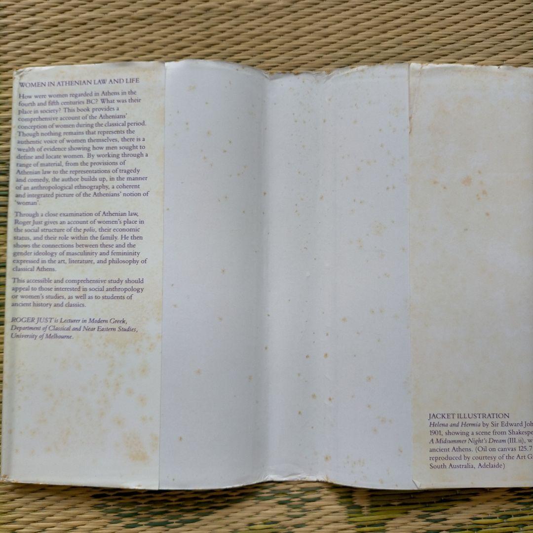 洋書 Women in Athenian Law and Life