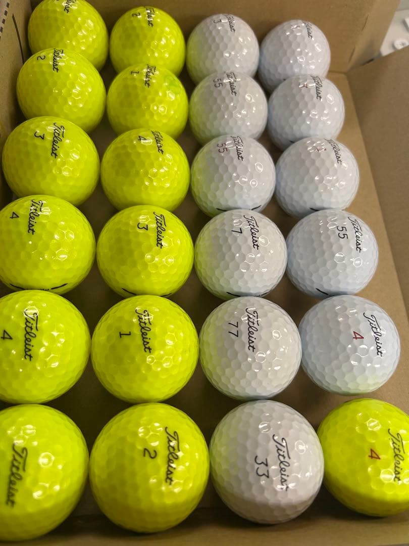 タイトリスト中古ゴルフボール　25年ニューモデル プロv1 プロv1x