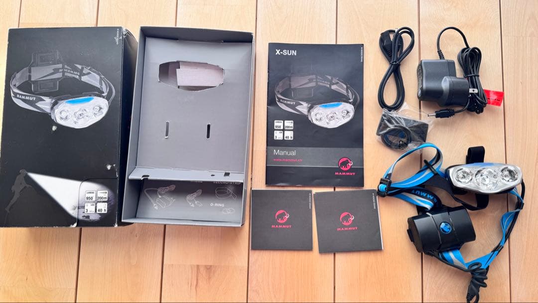 MAMMUT X-SUN ヘッドランプ 950lm 充電式 箱・付属品完備