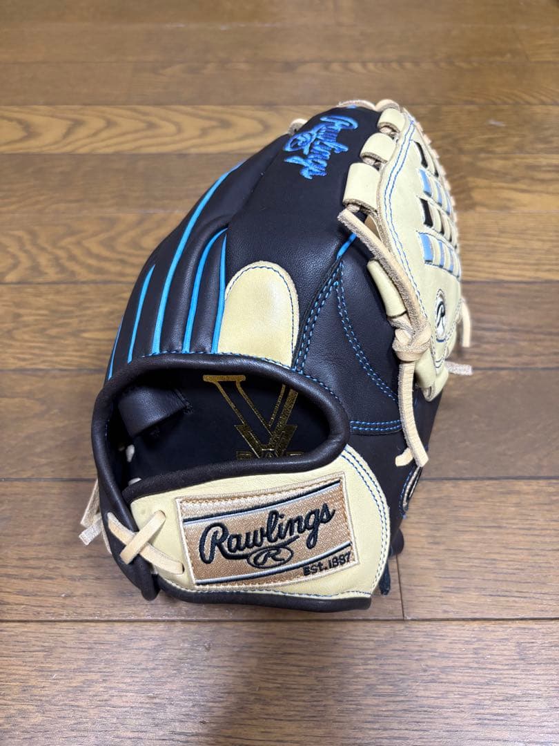 Rawlings Vシリーズ 軟式、ソフトボール兼用グローブ 黒/ベージュ
