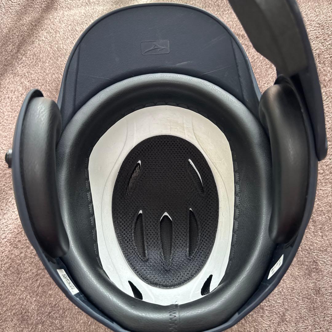 ミズノ 硬式野球 ヘルメット マットネイビー 右打者用