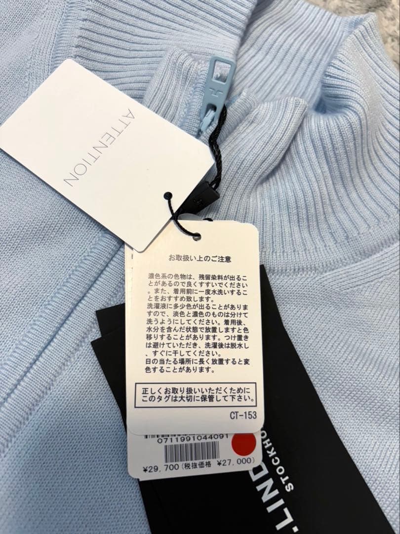 ★新品 J.LINDEBERG ゴルフセーター モックネック ハーフジップアップ