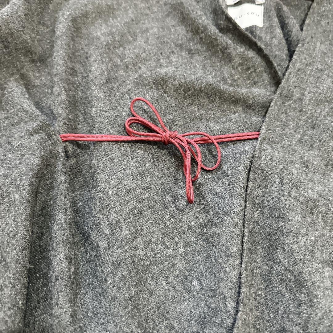 SOU・SOU ソウソウ きさらぎ　羽織 アウター グレー ウール フリーサイズ