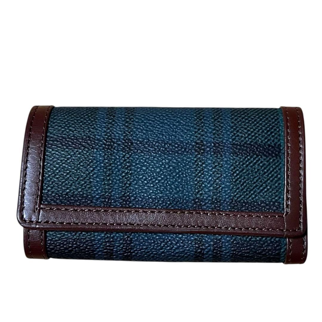 未使用✨ポロラルフローレン　6連キーケース　箱入り　チェック　レザー