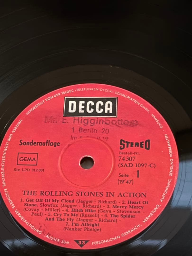 ROLLING STONES IN ACTION ドイツ盤