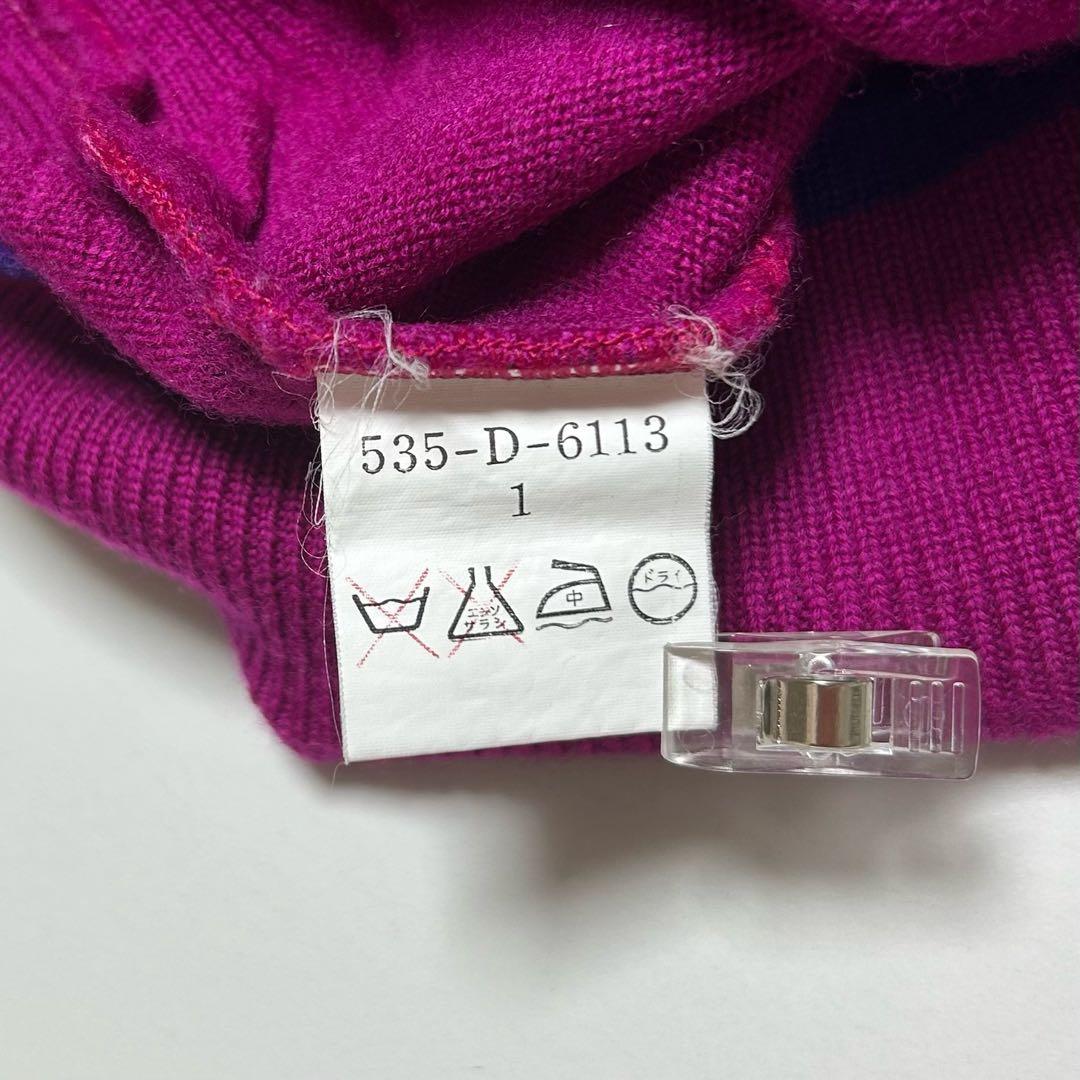 90s KENZO GOLF ケンゾーゴルフ ロゴ刺繍 ウールニット 日本製 1