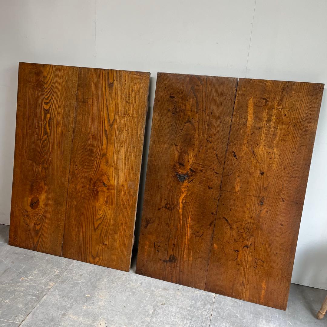 2点セット 欅 ケヤキ 折り畳みテーブル 展示台 z554