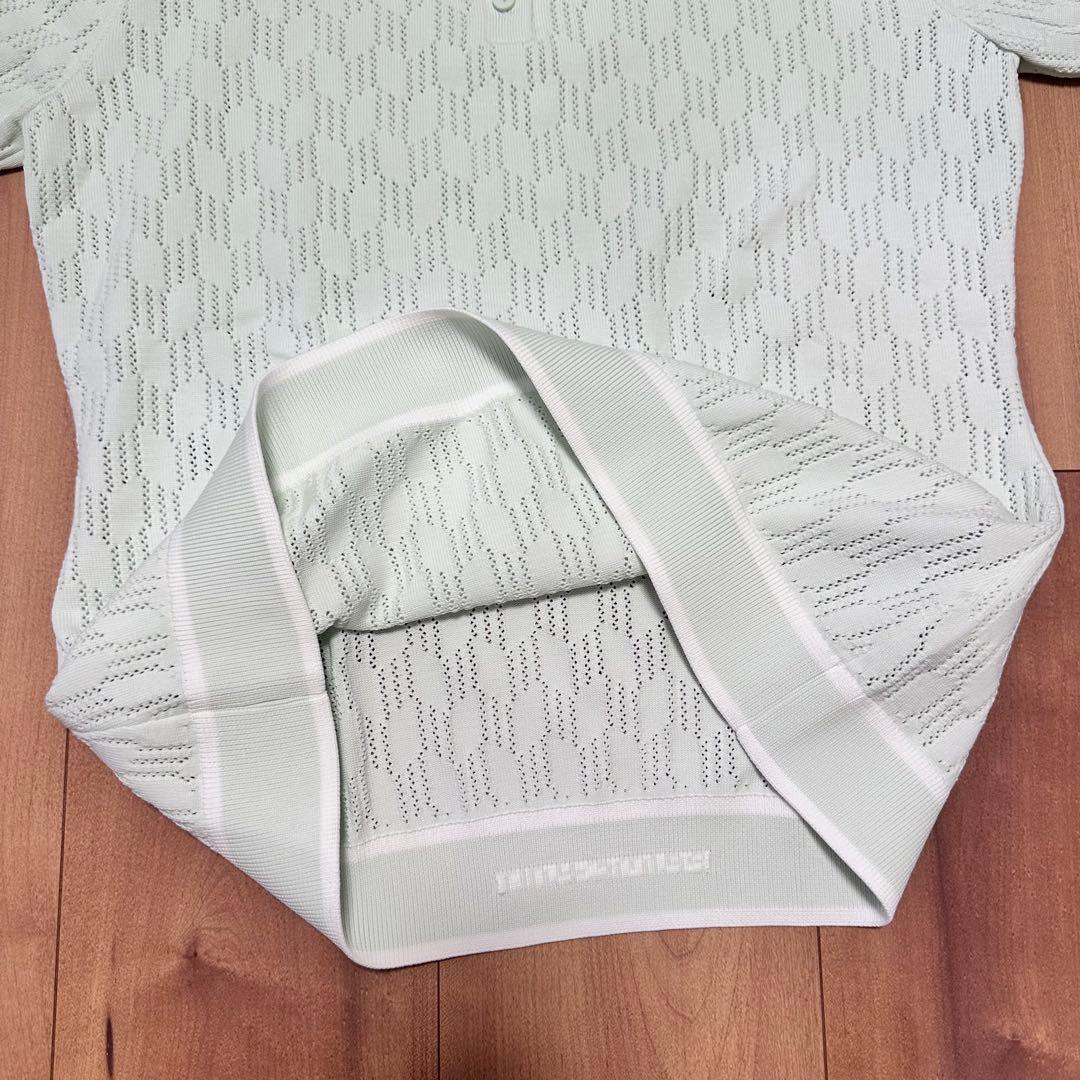 サマーニット　セットアップ　春夏　パフスリーブ　プリーツスカート　サイズL