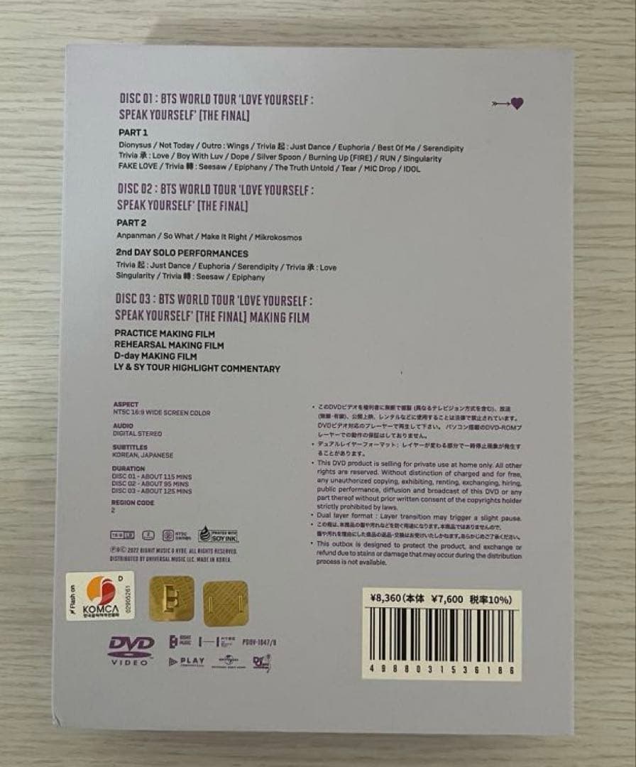 BTS 防弾少年団　DVD Blu-rayまとめ売り