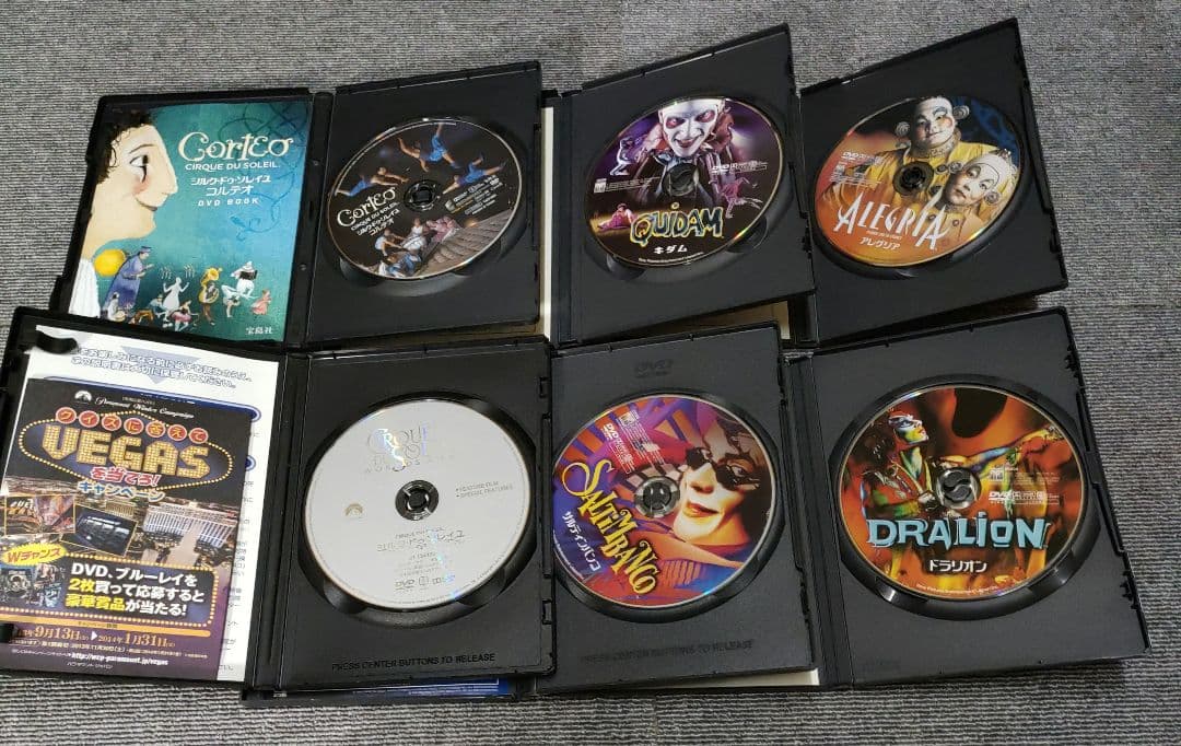 シルク・ドゥ・ソレイユ　アレグリア　サルティンバンコ　キダム ６枚セット　DVD