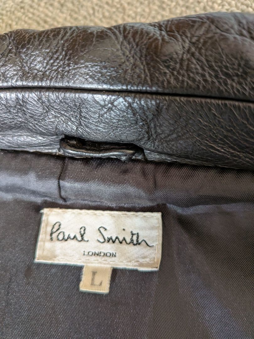 し*ん様 ポールスミスレザージャケット　革ジャン　クロスコンチョカスタム