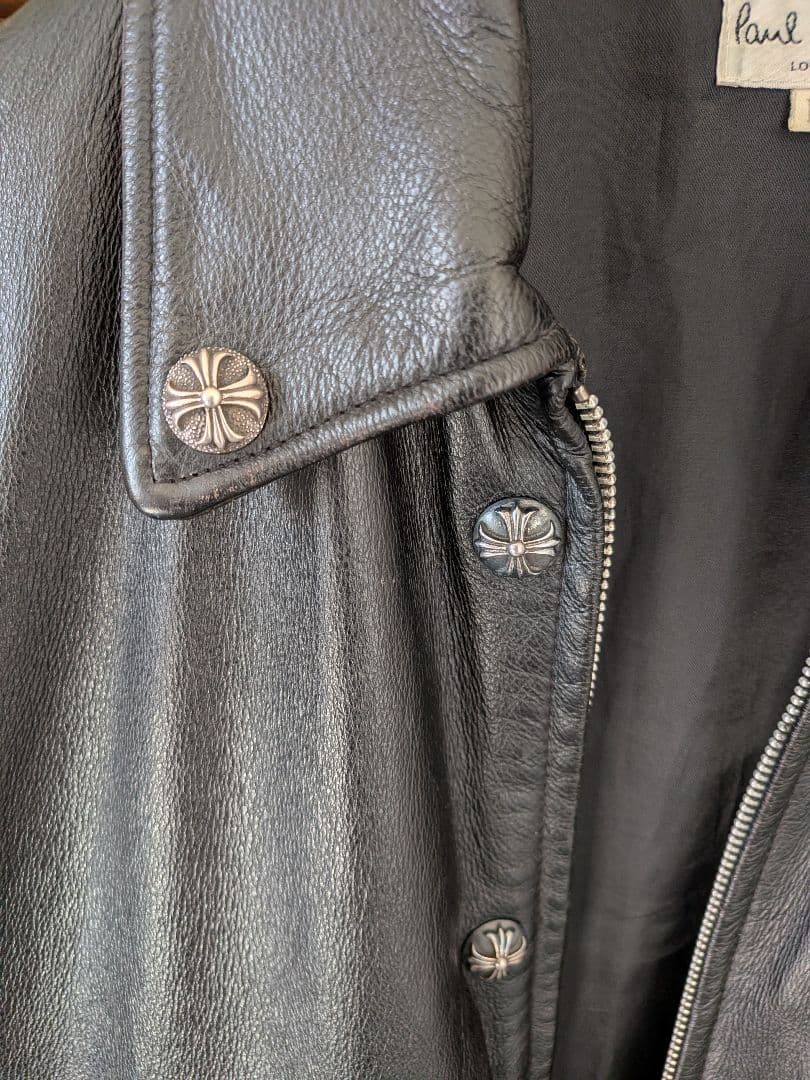し*ん様 ポールスミスレザージャケット　革ジャン　クロスコンチョカスタム