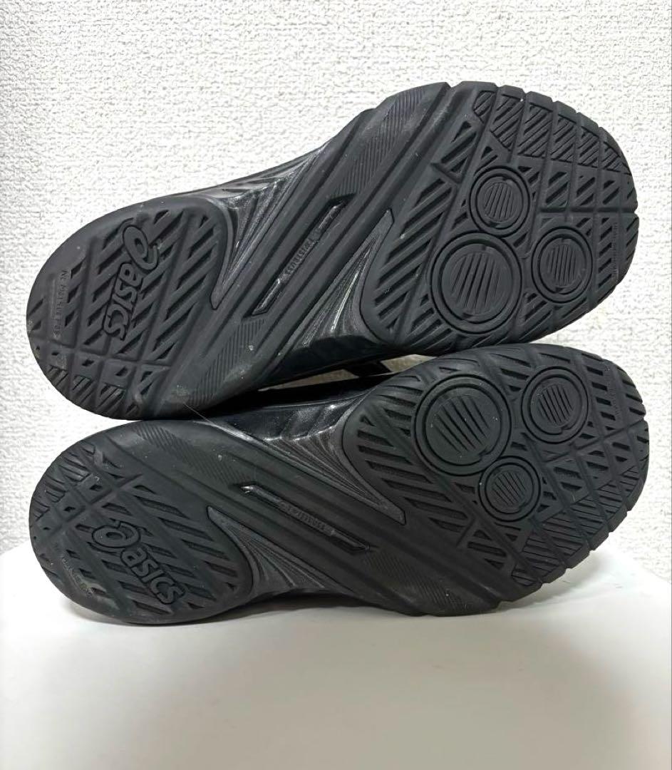 ASICS アシックス ブラック ミッドカット スニーカー 24.5cm