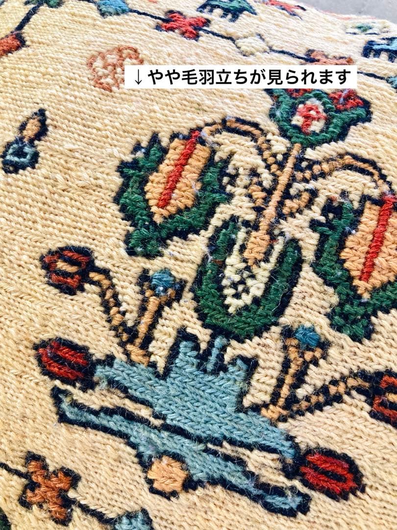 両面キリムクッションカバー＋中綿付き3個セット