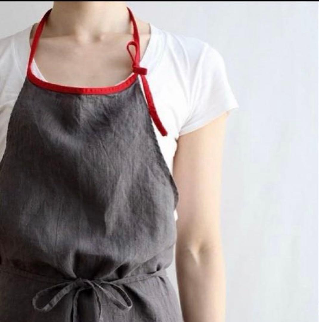 リーノ・エ・リーナ フルエプロン ミラ　ポワブル　レッド A204