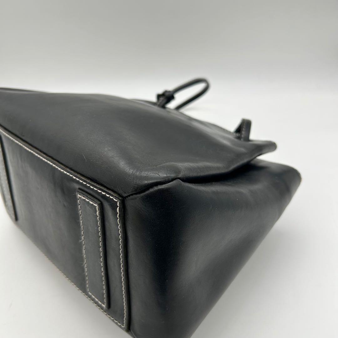 【良品】　土屋鞄　ディアリオ　トートバッグ　レザー　黒　肩掛け◎　自立◎