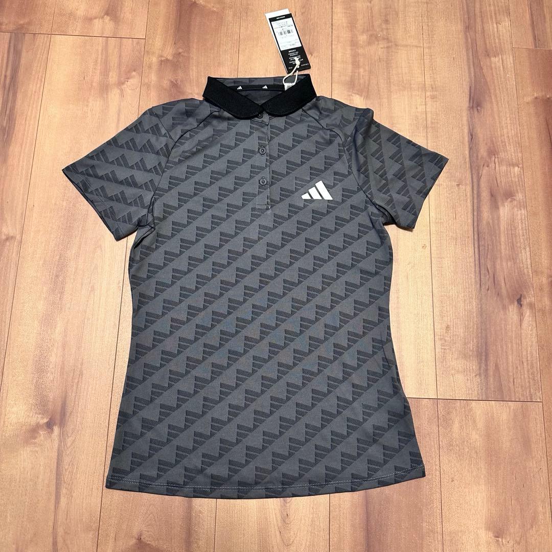 半袖ポロシャツ　スカート　セットアップ　春夏　吸水速乾　グレー×ブラック　新品S