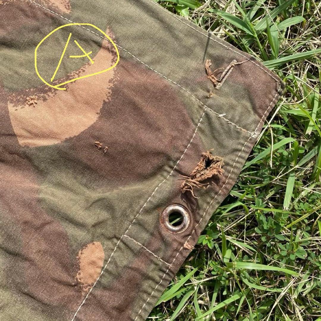 ハンガリー軍幕　ポンチョ　２枚　幕のみ　ワンポールテント　迷彩　ハリケーンカモ